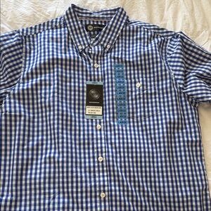 Weatherproof Blue and White Plaid Shirt